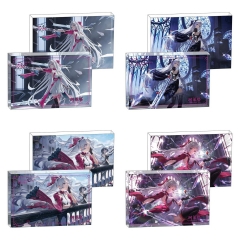 4 Styles 8*12*1.2CM Wuthering Waves Carlotta Montelli Cartoon Anime Acrylic Card Brick