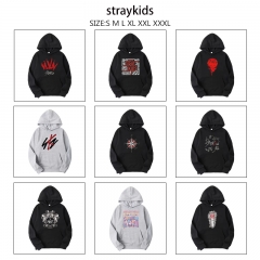 9 Styles k-POP Stray Kids Cartoon Anime Hooded Hoodie