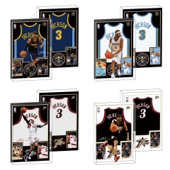 5 Styles 8*12*1.2CM Allen Iverson Cartoon Anime Acrylic Card Brick