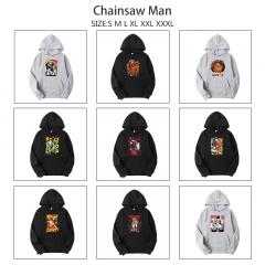 10 Styles Chainsaw Man Cartoon Anime Hooded Hoodie