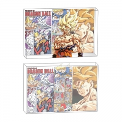 2 Styles 8*12*1.2CM Dragon Ball Z Cartoon Anime Acrylic Card Brick