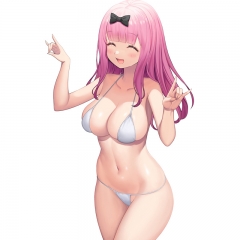 卡通可爱白色比基尼少女贴纸创意个性车身车窗贴纸temu专供