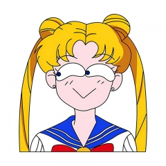搞怪美少女战士趣味表情包汽车贴纸创意二次元车尾车窗装饰贴