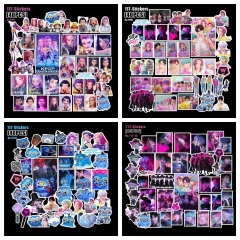 40张kpop猎魔女团周边沙加男团创意贴纸平板DIY装饰杯子防水贴
