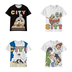 4 Styles CITY THE ANIMATION Cartoon Anime T-shirt