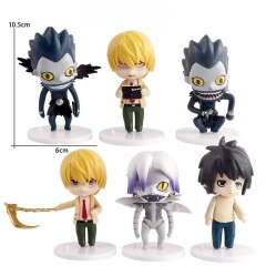 6pcs/set 10.5CM Death Note Cartoon Anime PVC Figure Toy