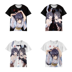 4 Styles Rascal Does Not Dream of a Dreaming Girl Cartoon Anime T-shirt