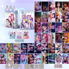 50pcs/set K-Pop: Demon Hunters Cartoon Postal Card Wholesale Anime Postcard
