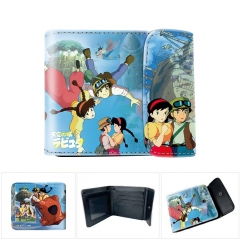 Castle in the Sky Cartoon Color Printing Coin Purse Anime Short Wallet