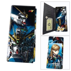 Mobile Suit Gundam Cartoon Color Printing Coin Purse Anime Long Wallet