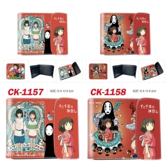 2 Styles Spirited Away Cartoon Color Printing Coin Purse Anime Short Wallet