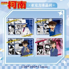 15 Styles Detective Conan Cartoon Anime Acrylic Card Brick