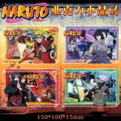 8 Styles 150*100*15mm Naruto Cartoon Anime Acrylic Card Brick