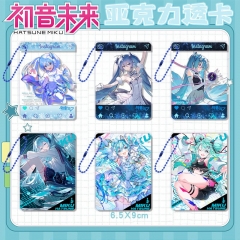 初音亚克力透卡透明亚克力双面夹层卡片ins拍立得动漫周边挂件