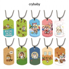 crybaby 动漫双面全彩印花军牌项链