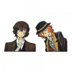 2 Styles Bungo Stray Dogs Cartoon Pin Anime Alloy Brooch