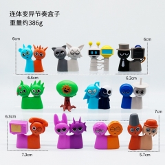 跨境新品节奏盒子变异连体公仔手办模型12款周边游戏汽车桌面摆件
