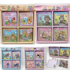 12本）新款小鼻嘎贴纸本儿童礼物奖品少女心迷你贴纸线圈本手账素材贴纸