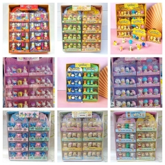 10 Styles 16pcs/set POP MART Labubu Capybara Cartoon Anime Eraser Stationery