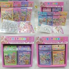 30本）新款可爱卡通微缩场景贴纸本少女心儿童手工贴纸本奖励礼物奖品
