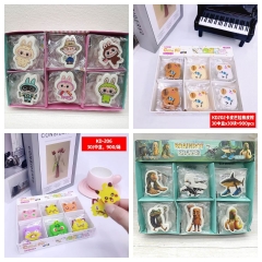 4 Styles 30pcs/set Capybara Italian Brainrot Cartoon Stationery Anime Eraser