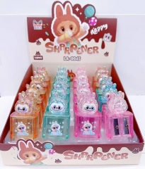 2 Styles 24pcs/set Capybara POP MART Labubu Cartoon Stationery Anime Penknife
