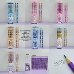 11 Styles 30pcs/set POP MART Labubu Capybara Cartoon Anime HB Pencil Stationery