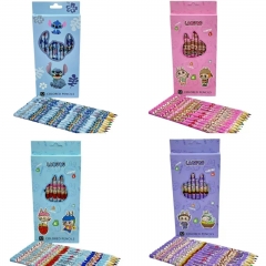 12盒）新款文具布布史迪仔卡皮巴拉彩色铅笔12色画画笔儿童文具礼物奖品