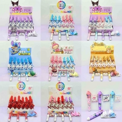 24支）拉布布史迪仔奇吊坠挂饰迷你笔记本十色多色按动圆珠笔学生奖品