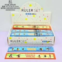 14 Styles 60pcs/set Sanrio Italian Brainrot Cartoon Stationery Anime Ruler
