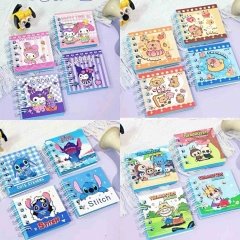 4 Styles 24pcs/set POP MART Labubu Capybara Cartoon Anime Notebook Stationery