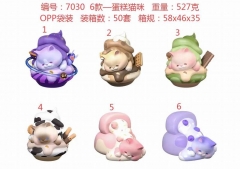 6款一套 蛋糕猫咪 袋装手办 高约5cm 一箱50套