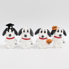4 Styles 10*6*3CM Snoopy Cartoon Anime Plush Toy Doll