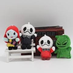 4 Styles 11*5*4CM The Nightmare Before Christmas Cartoon Anime Plush Toy Pendent