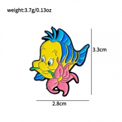 The Little Mermaid Cartoon Pin Anime Alloy Brooch