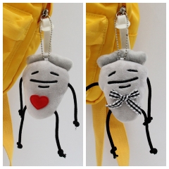 2 Styles 11*7*4CM Cute Radish Cartoon Anime Plush Toy Pendent