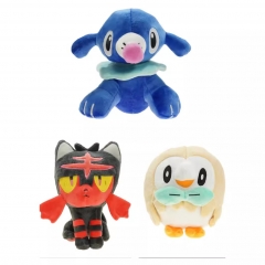 3 Styles 20cm Pokemon Litten Rowlet popplio Cartoon Anime Plush Toy Doll