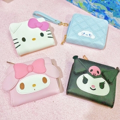 6 Styles Sanrio Kuromi Hello Kitty My Melody Cartoon Short Purse Anime Wallet