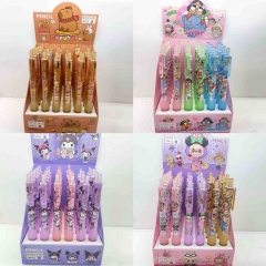 4 Styles 36pcs/set POP MART Labubu Capybara Sanrio Cartoon Anime Pencil Stationery