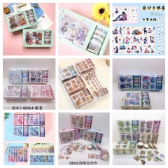 12个）新款外贸网红山海经可爱贴纸胶带卷组合贴纸套装手账素材贴纸礼物