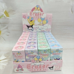 24pcs/set Sanrio Cartoon Surprise Blind Box Anime Eraser Stationery