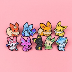 9 Styles Pokemon Cartoon Pin Anime Alloy Brooch