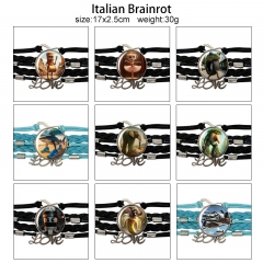 12 Styles Italian-Brainrot Cartoon Anime Bracelet Wristband