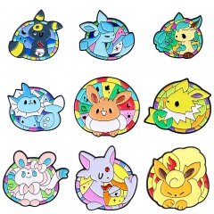 6 Styles Pokemon Cartoon Pin Anime Alloy Brooch