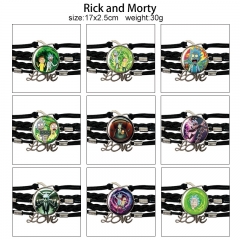 10 Styles Rick and Morty Cartoon Anime Bracelet Wristband