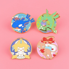 2 Styles Pokemon Cartoon Pin Anime Alloy Brooch