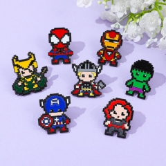 7 Styles Marvel's The Avengers Cartoon Pin Anime Alloy Brooch