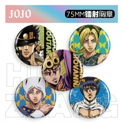 41 Styles 58-75mm JoJo's Bizarre Adventure Cartoon Pin Anime Tinplate Brooch