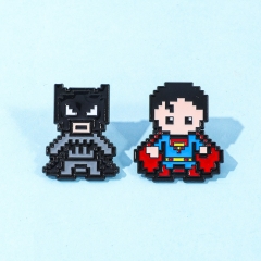2 Styles Superman Batman Cartoon Pin Anime Alloy Brooch