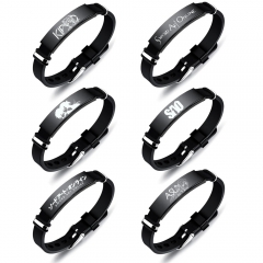 6 Styles Sword Art Online | SAO Cartoon Anime Stainless Steel Bracelets